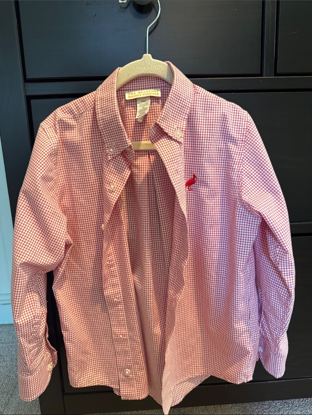 TBBC Boy’s Red Check Button-Down Shirt - EUC